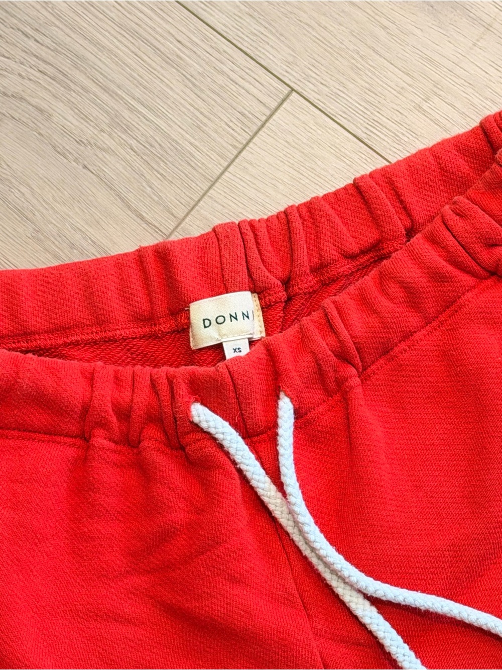 DONNI. The Eco Terry Stripe Shorts | Tomato - Picture 5 of 7